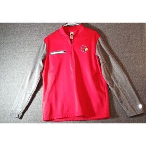 Russell Athletic Louisville Cardinals 1/4 Zip Pullover Jacket Red Men's Medium